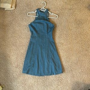 Denim flare fit dress